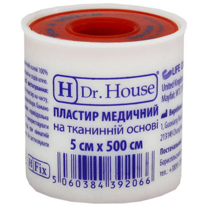 Світлина Пластир медичний на тканинній основі 5 см х 500 см H Dr. House